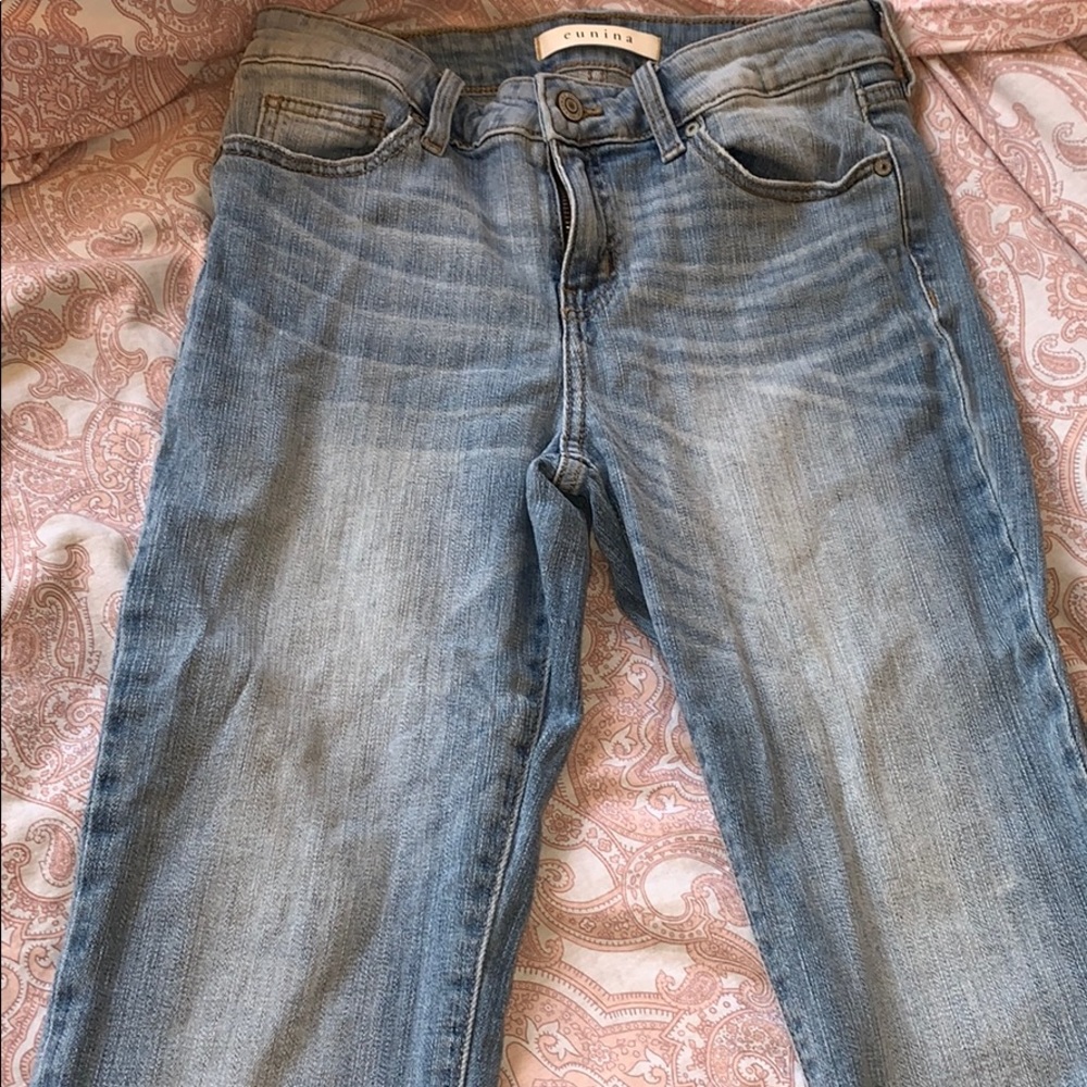 Bell bottom light wash jeans